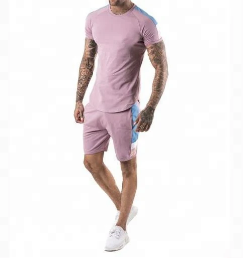 
Summer 100% cotton tee custom t-shirt and shorts , blank longline t shirt men logo with your own choice 