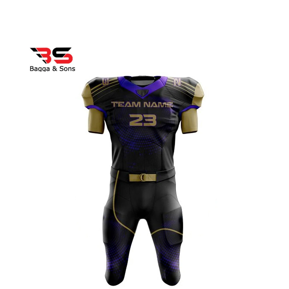 high quality polyester Custom Design hot sale American Football uniform  3D Printing American Football Uniforms