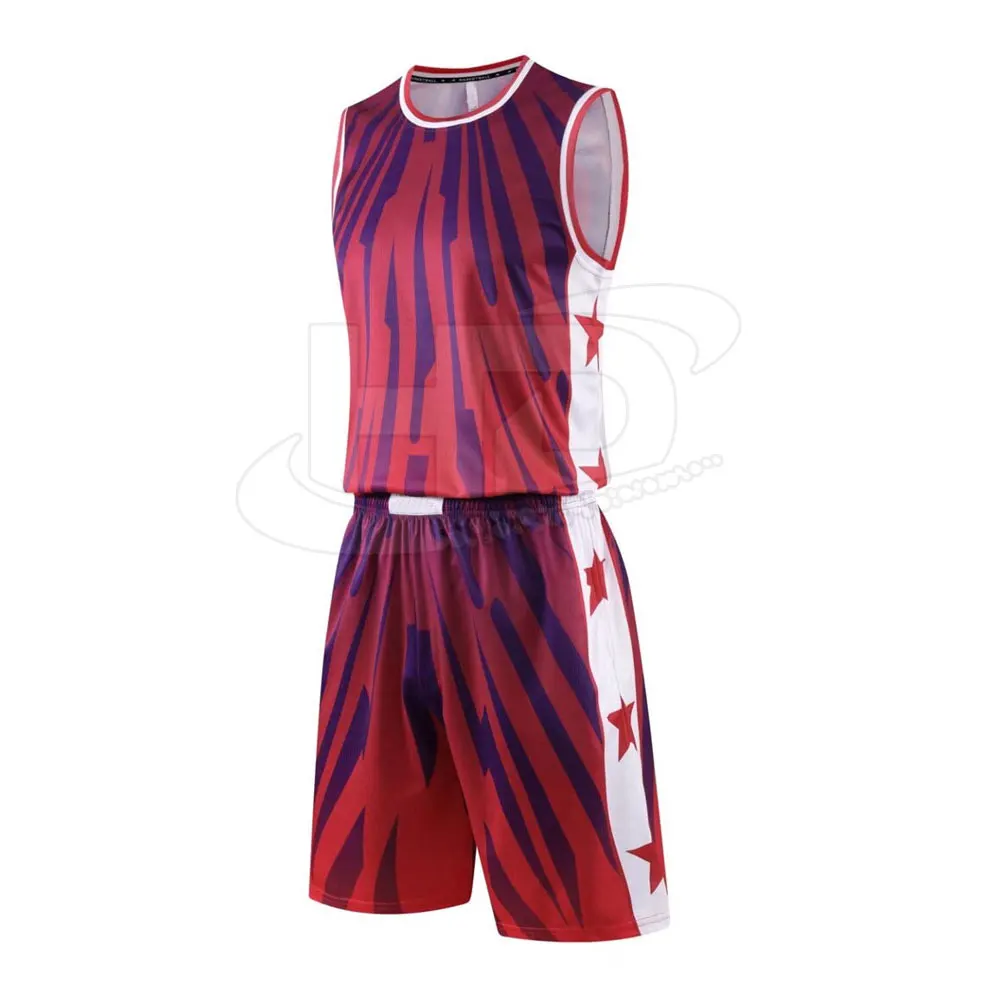 2022 New Hot Sale Sublimation Basketball Uniform Made in Best Material 100 % Polyester Basketball Uniform