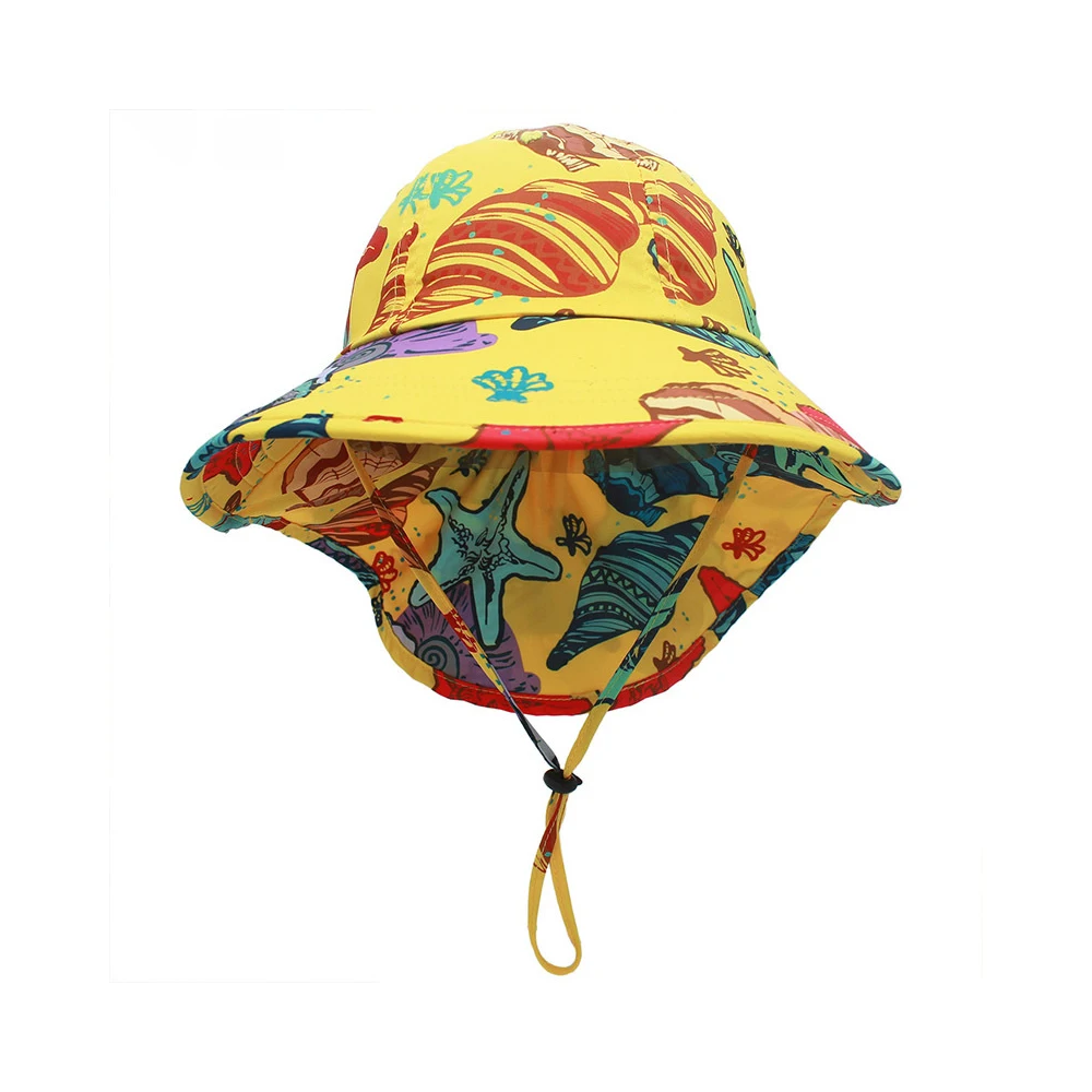 Fashion Allover Printed Kids Casual Cotton Caps Baby Hats  Baby  Beach Hat