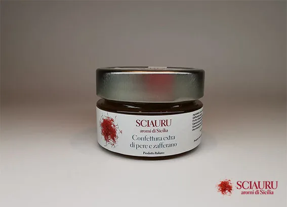 All Natural Pear and Italian Saffron Fruit Jam - Locally sourced in Italy