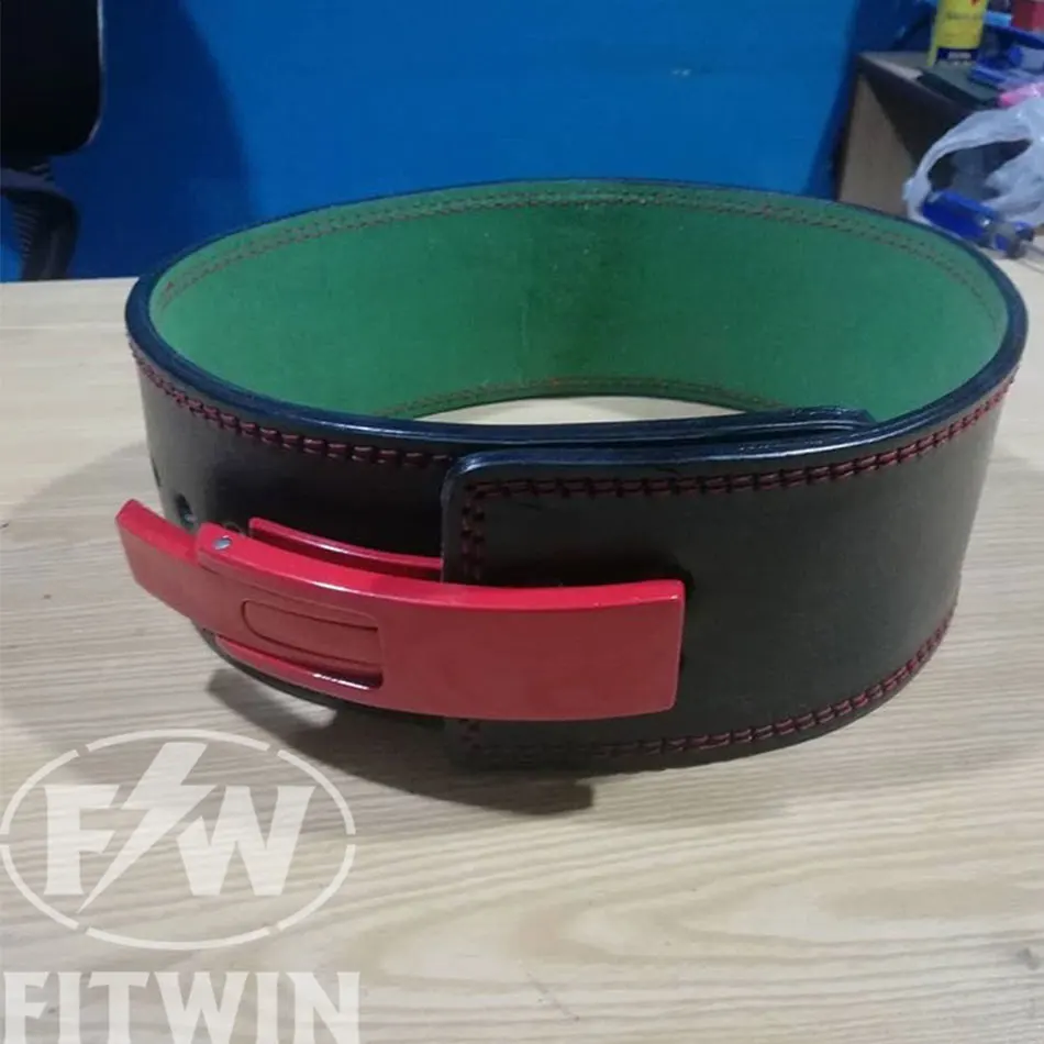 Fitness Leather Lever Belt Power Lifting Belt for Men & Women Lower Back Support for Weightlifting