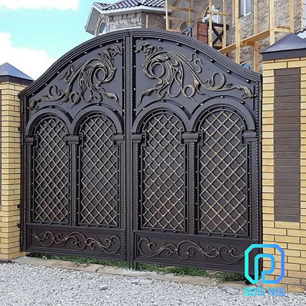 Hot Sale Original Manufacturer Wrought Iron Main Gate Modern Design From Vietnam