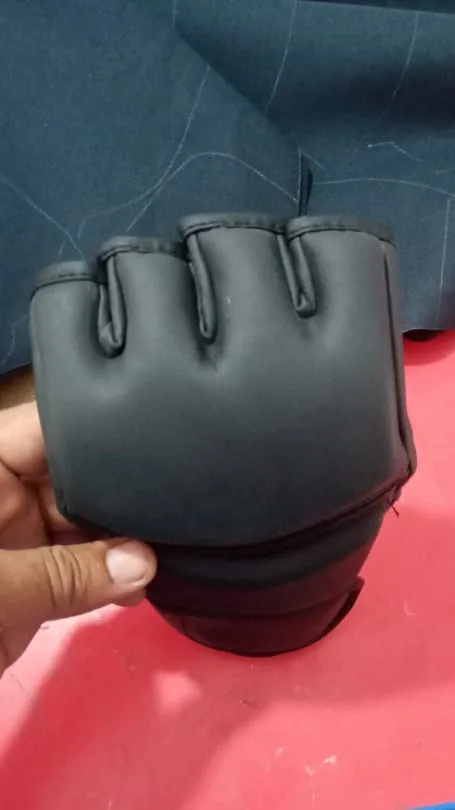 Custom made Professional winning MMA  Half Finger Boxing Gloves Training and Fighting High Quality PU and Cowhide Leather Gloves