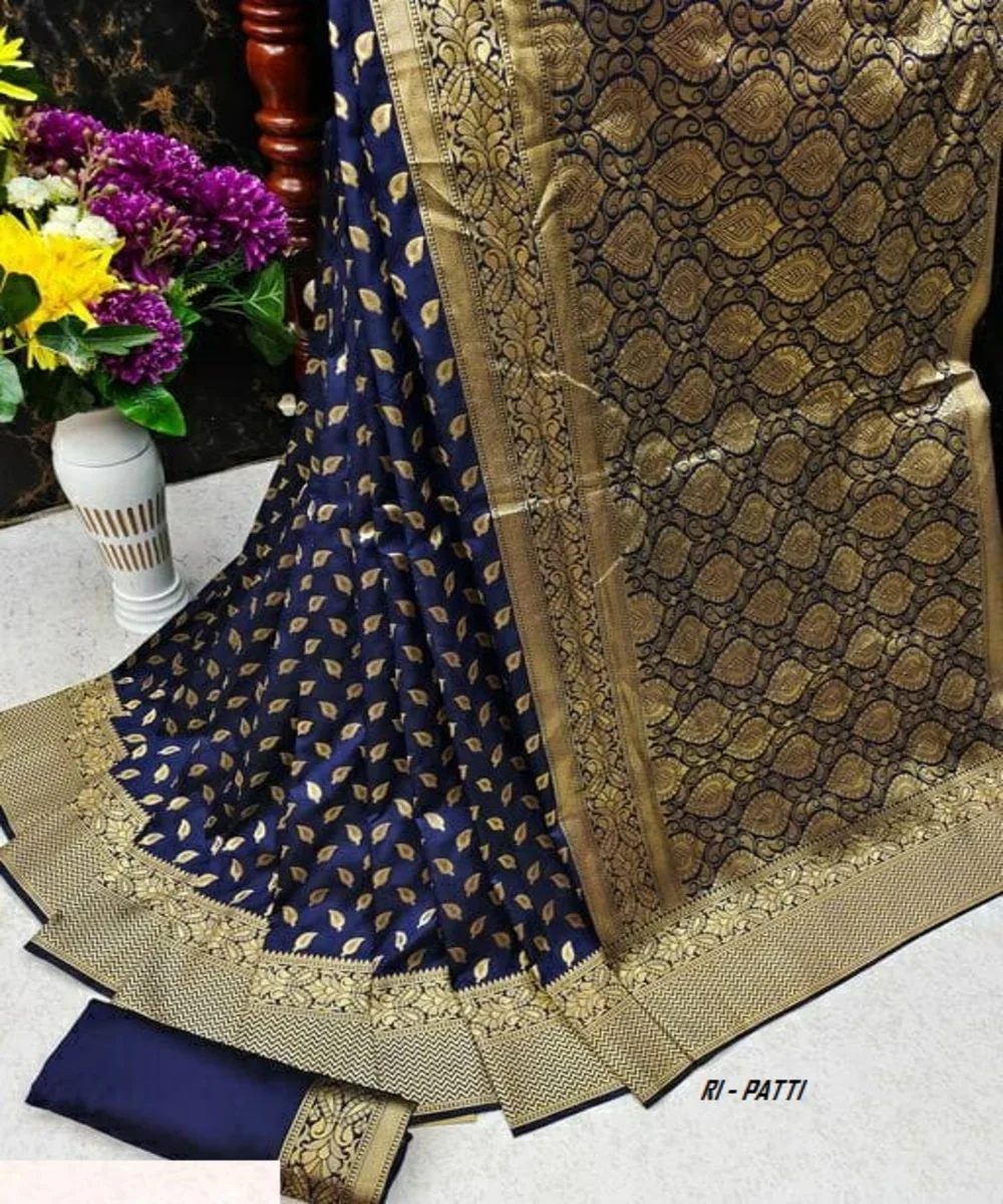 Banarasi silk jacquard saree with blouse women wear ladies party festival daily wear soft cotton silk sari wholesale low price