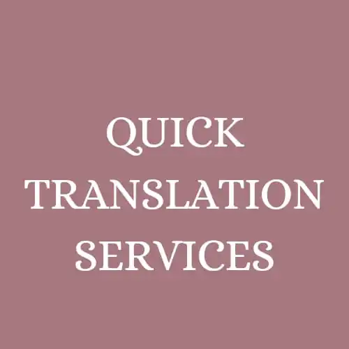 Quick Translation Services translation of German English French AT BEST WHOLESALE PRICE MANUFACTURES IN INDIA