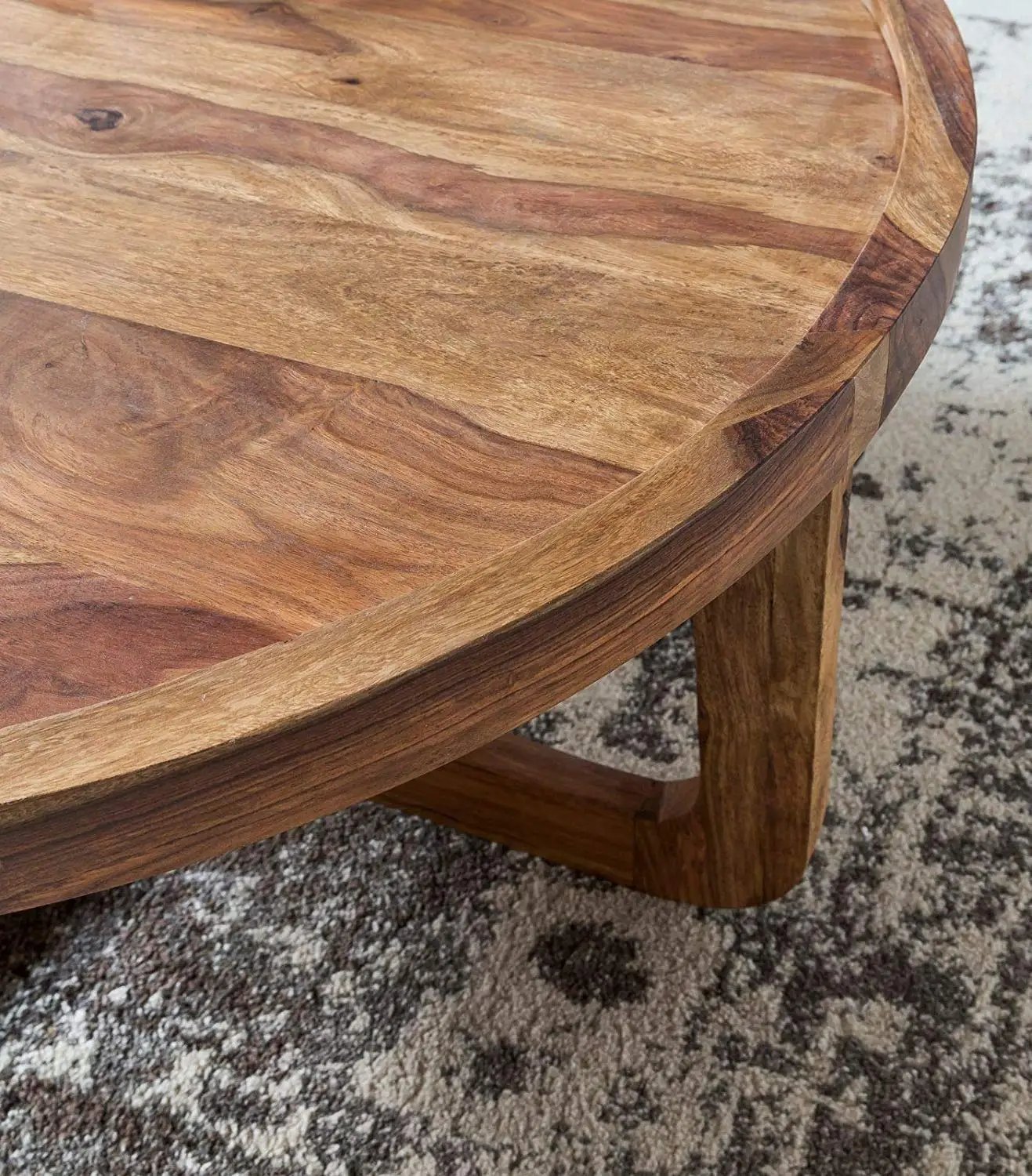 Деревянный Круглый центральный стол для роскошной домашней мебели боковой современной гостиной