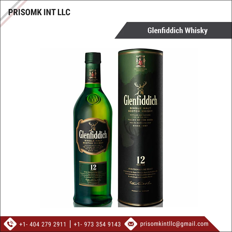 Bulk Quantity Exporter of Alcoholic Beverage 12 Year Old Glenfiddich Whisky/ Glenfiddich Single Malt Scotch Whisky