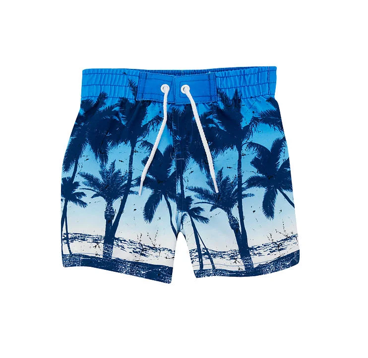 Wholesale Customize Swimwear With Popsicle Printing Pink Swim Trunks 100% Polyester Mens