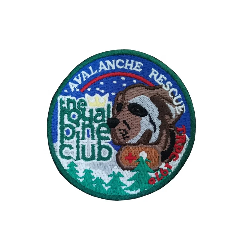 
hot sell on ETSY custom embroidery pine clue patch for jacket sew-on Embroidered logo patches for outerwear 