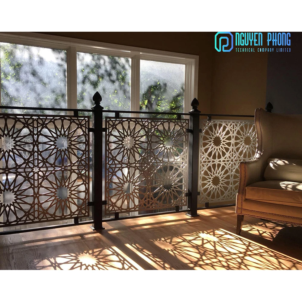 Высокое качество профессиональный производитель Декор CNC лазерная резка нержавеющая сталь поручни для