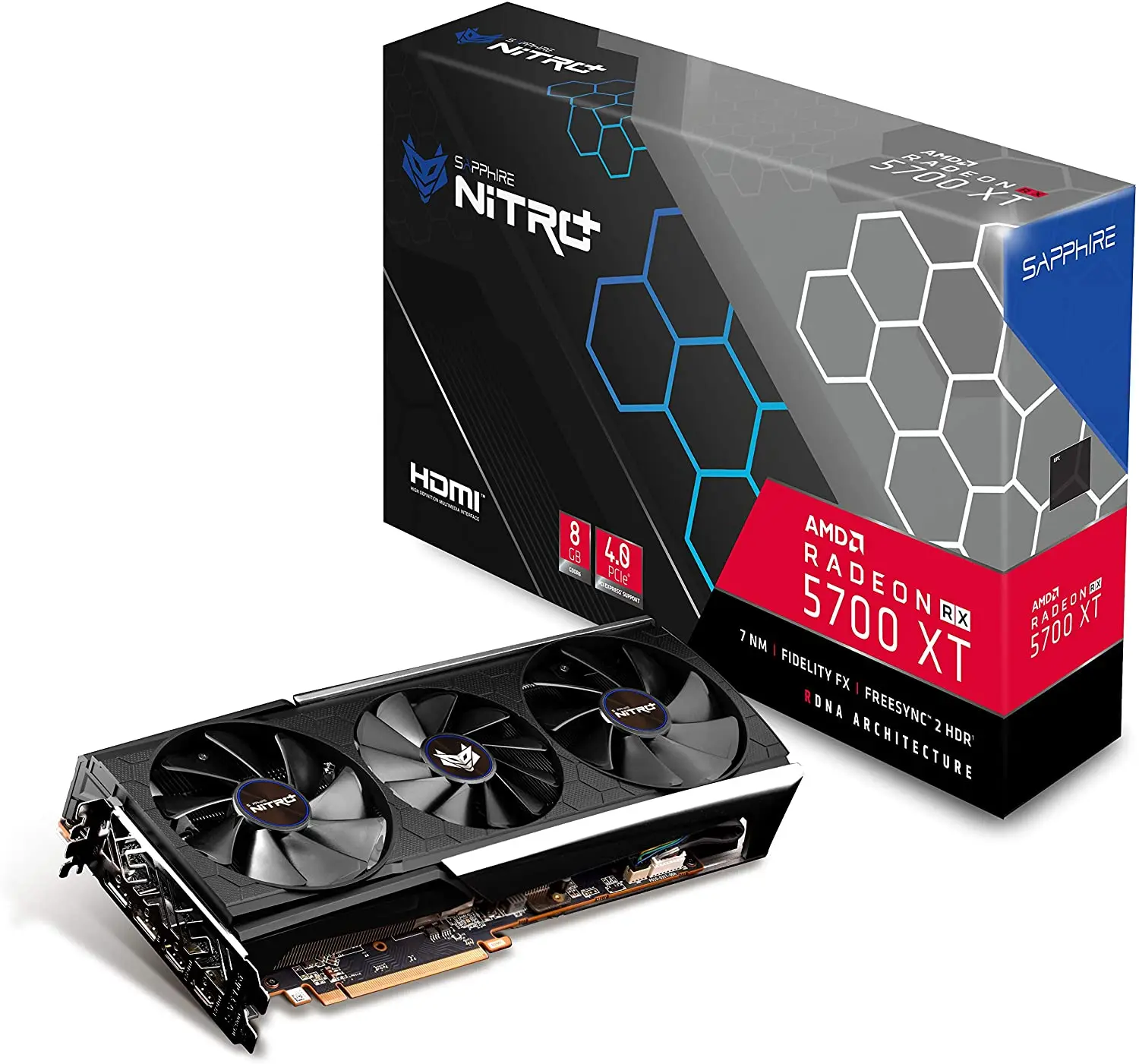 Распродажа со скидкой Видеокарта Sapphire Radeon Nitro RX 5700 XT 8 Гб GDDR6 PCIe 4,0 видеографика
