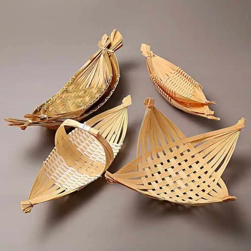 New deal  wholesale round handwoven fruit and vegetable basket non-chemical safety fruit basket bamboo
