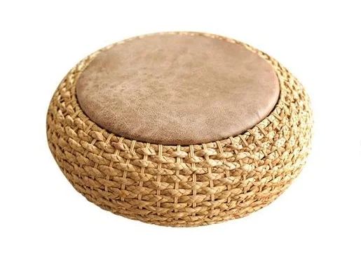 Best Selling Straw Husk Round Tatami Floor Cushion Made in Vietnam Massage Removable and Washable