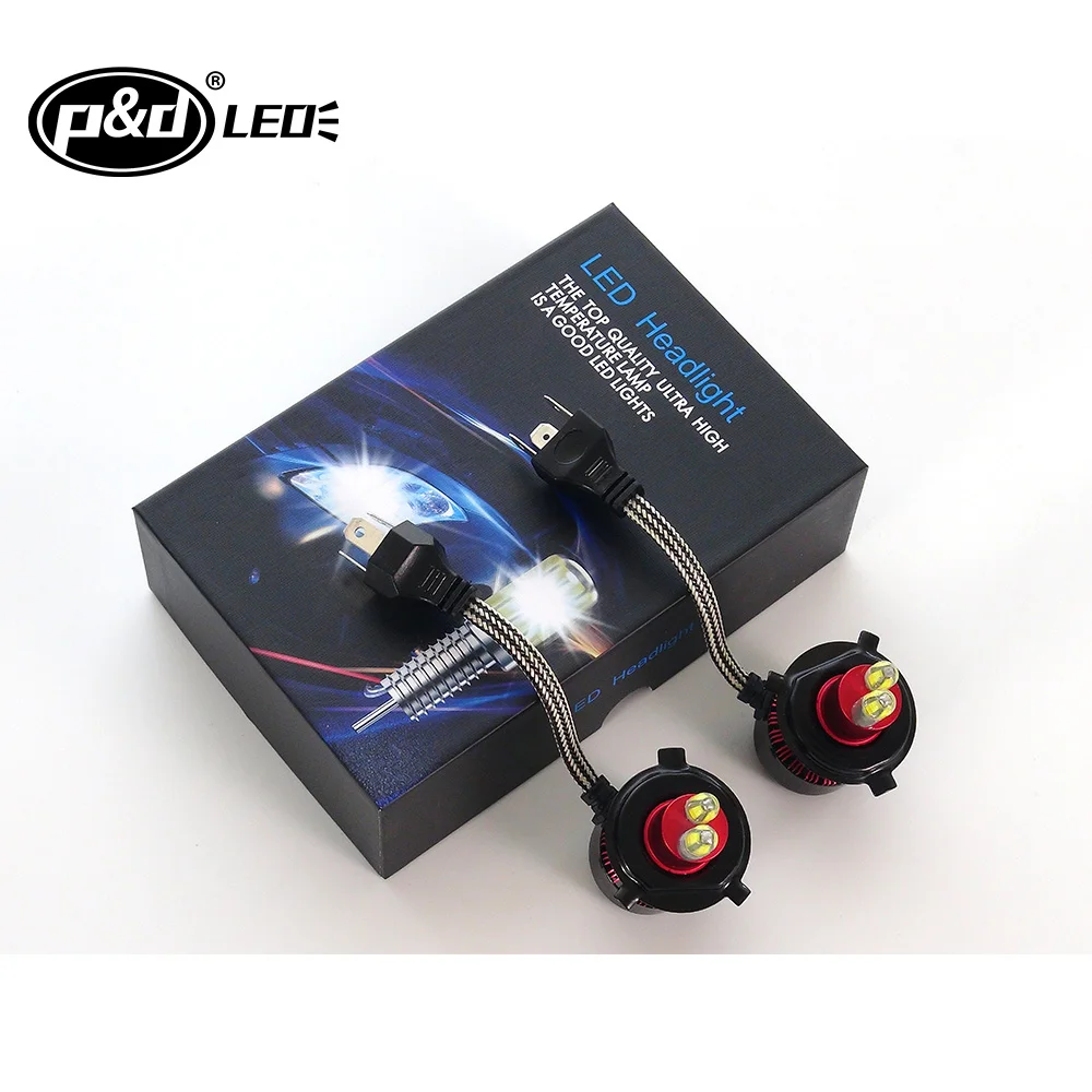 P&D Factory supplier led 360 headlight f9b 4 side h4 chip car led headlight