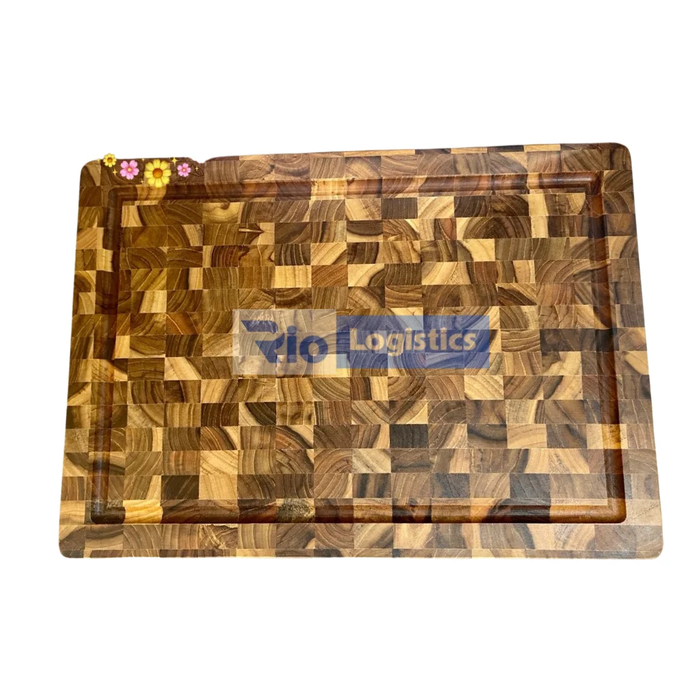 RIO 2022 Cutting Board Teak Wood Rectangle Customize Size  Chopping Blocks Durable  Cutting Board Teak Wood Anti Warping