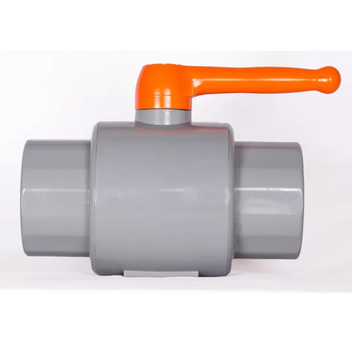 BALL Structure Water Media General Application Hand Operated Plastic Valve With Orange Handle Big Size