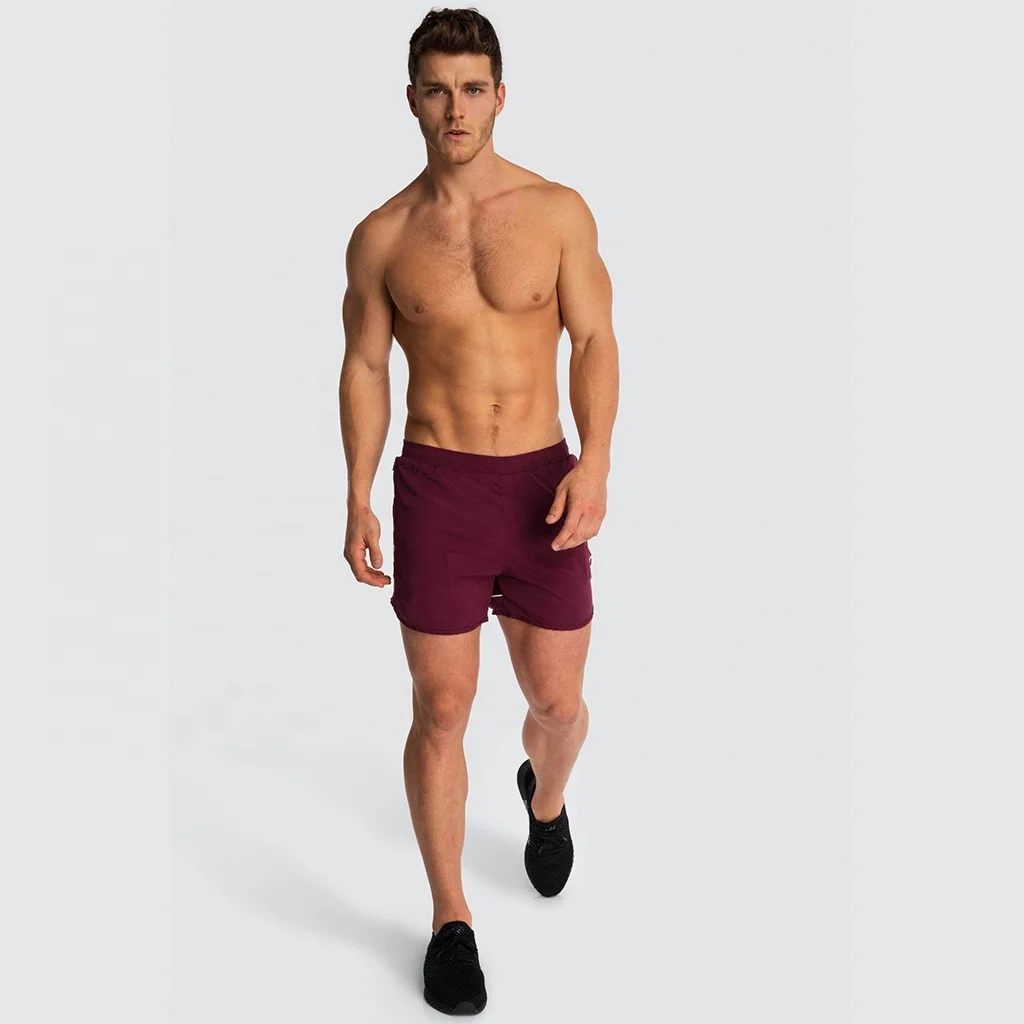 2022 Custom Waterproof Quick Dry Outdoor Running Workout 5' Shorts Men Swim Short Pants Beach Shorts