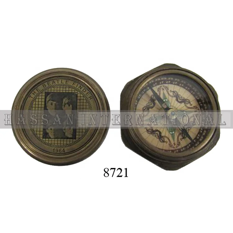 Nautical Brass Clinometer Compass Brunton Survey Compass Prismatic Camping Compass For sale
