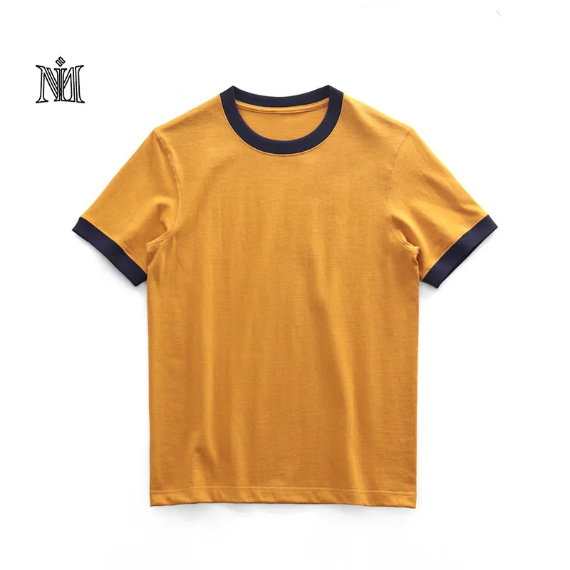  Стильные хлопковые футболки унисекс повседневная одежда с коротким рукавом Мужская для бега принтом логотипа на заказ тканая этикетка