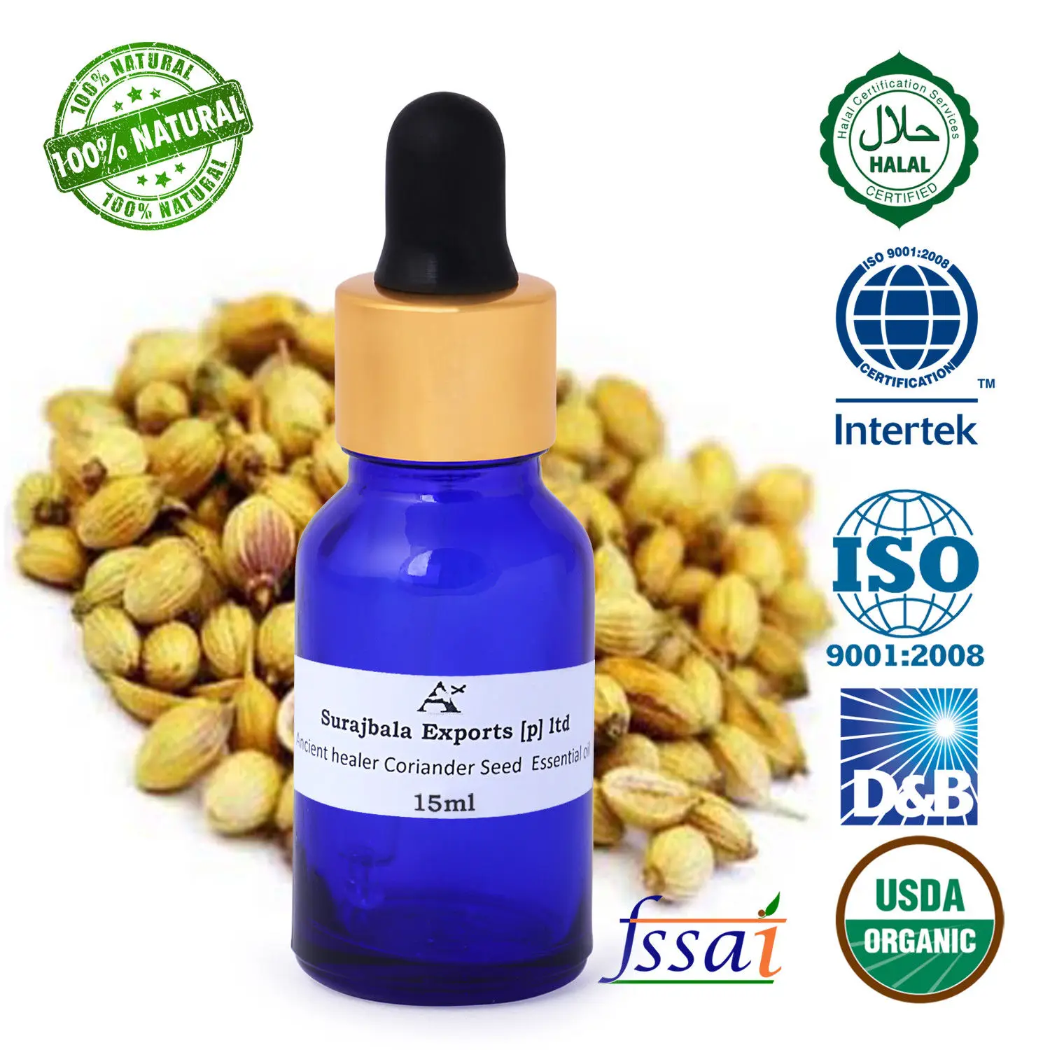 100% Pure Natural  Essential Coriander Oil