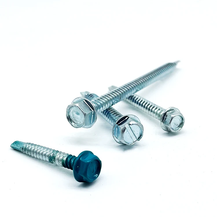 Metal Galvanized Hexagonal Hex Head stainless steel self drilling screw roofing screw tek tapping screw With Rubber Washer