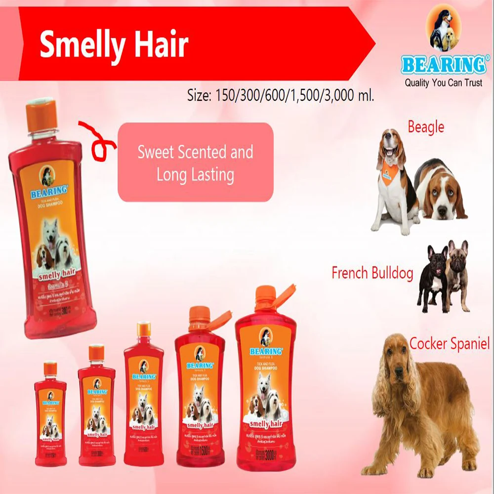 The Best Selling Dog Shampoo for Smelly Dog of Bearing Tick and Flea Shampoo 1500 ml.