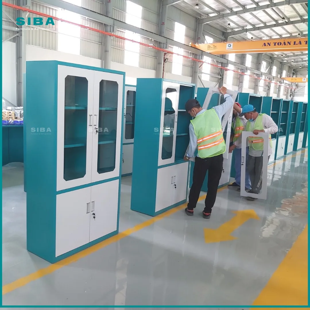 Hot Sale Modern Wind 2 Doors File Metal Storage 4 Drawer Steel Filing Cabinet