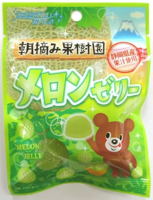 Sour grape, peach, tangerine, and melon Fruit Jelly from Japan