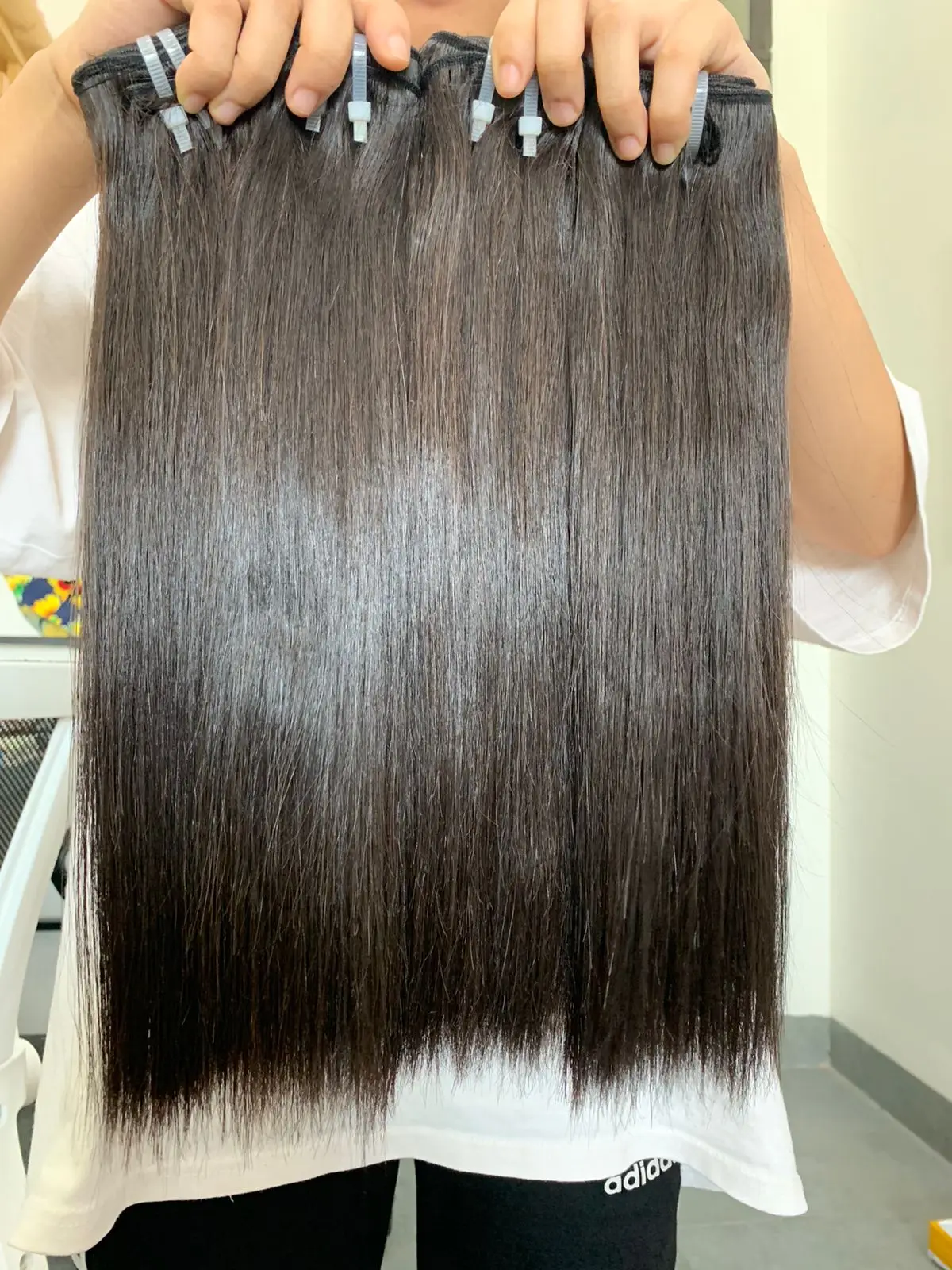 Лучшая цена супер двойной парик естественного цвета короткие волосы вьетнамские человеческие