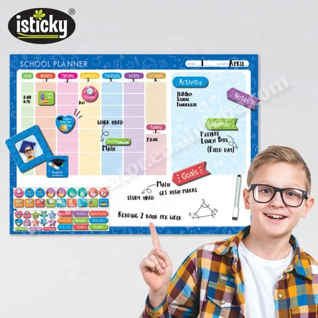 
Custom School Planner Removable Wall Sticker for Kids 