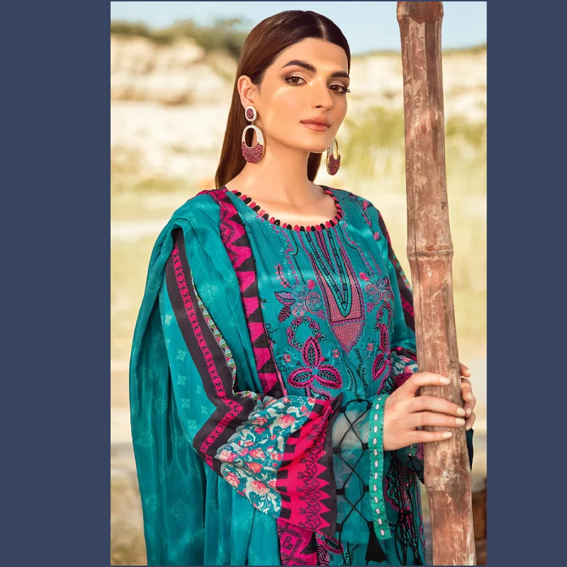 wholesale High Quality girls Printed Pakistani linen dress shalwar kameez with shawl for winter season