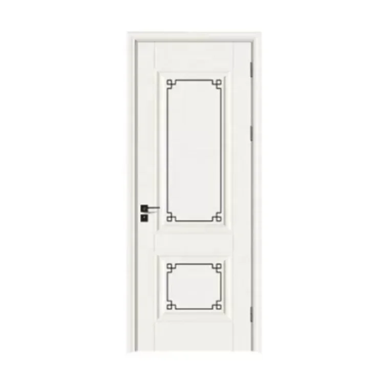 Hot sale in china mdf white painted door designs for wooden door