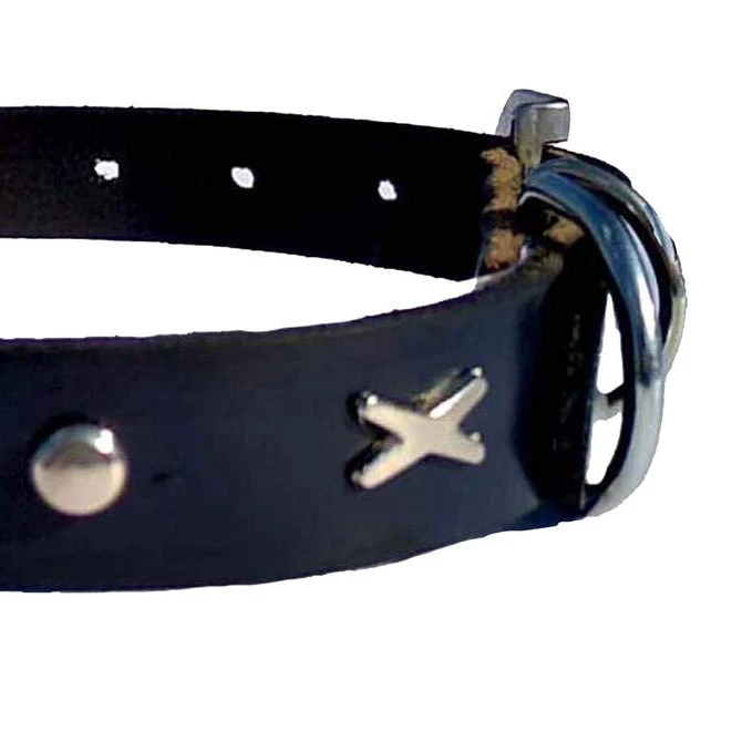 Real Cow Leather Customize Dog Leather Collar Neck Belt Soft Touch Padding With Designer Studs