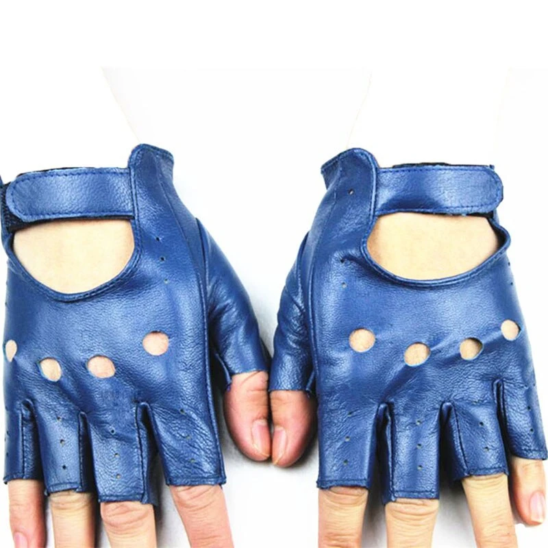 Leather gloves men Thin Fashion Hollow Style Color Sheepskin Outdoor Motorcycle gloves Riding  Driving gloves