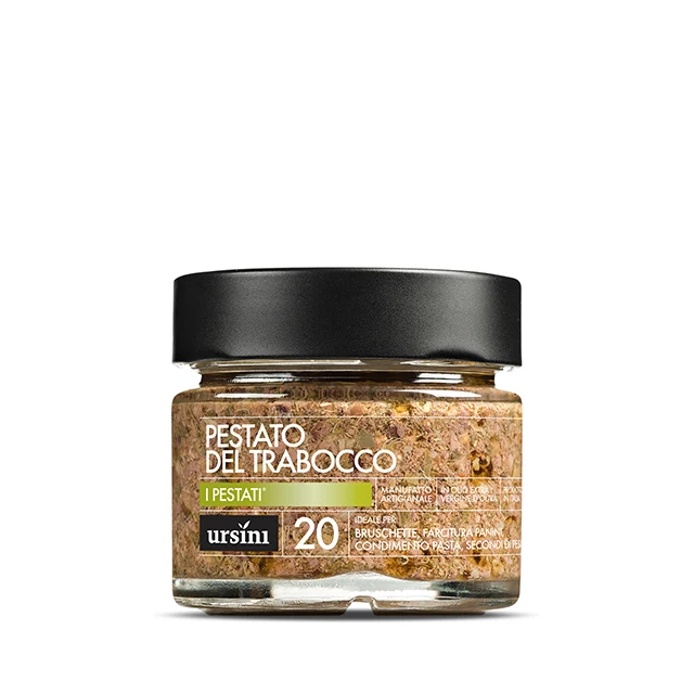 Italian Pesto TRABOCCO Spread with Olives Tuna and Capers for White Wine Finger Food Canape