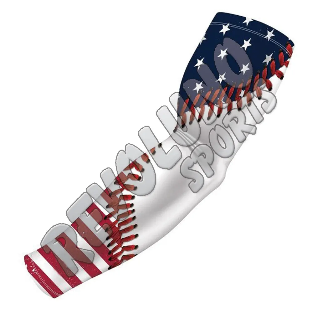 Arm Sleeve USA Flag Sublimated Design Baseball Compression Arm Sleeves