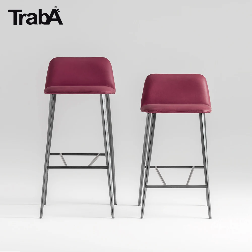 High Quality Stool metal conic frame upholstered shell