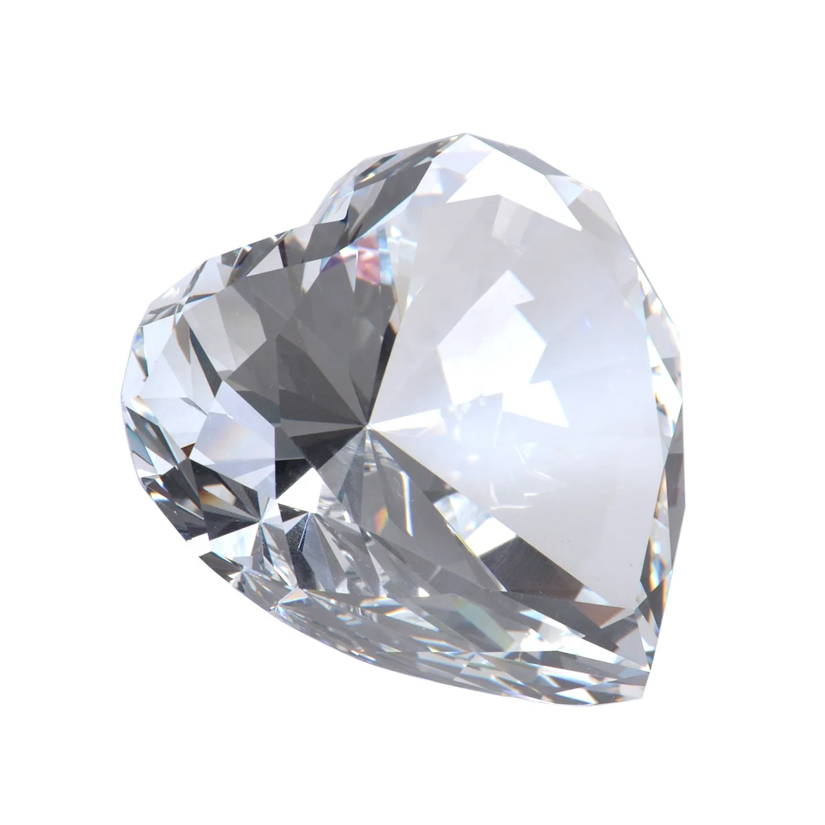 caketop glass crystal heart diamond wedding favor souvenir paperweight giveaway presents office home decor