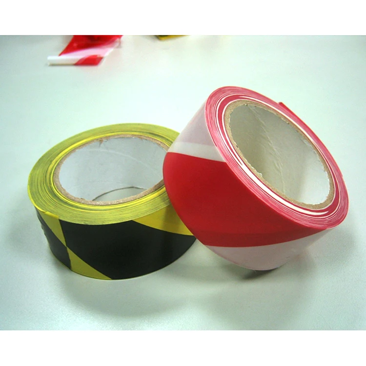 Безопасная черная/желтая предупреждающая ПВХ маркировочная лента для пола напольная наклейка