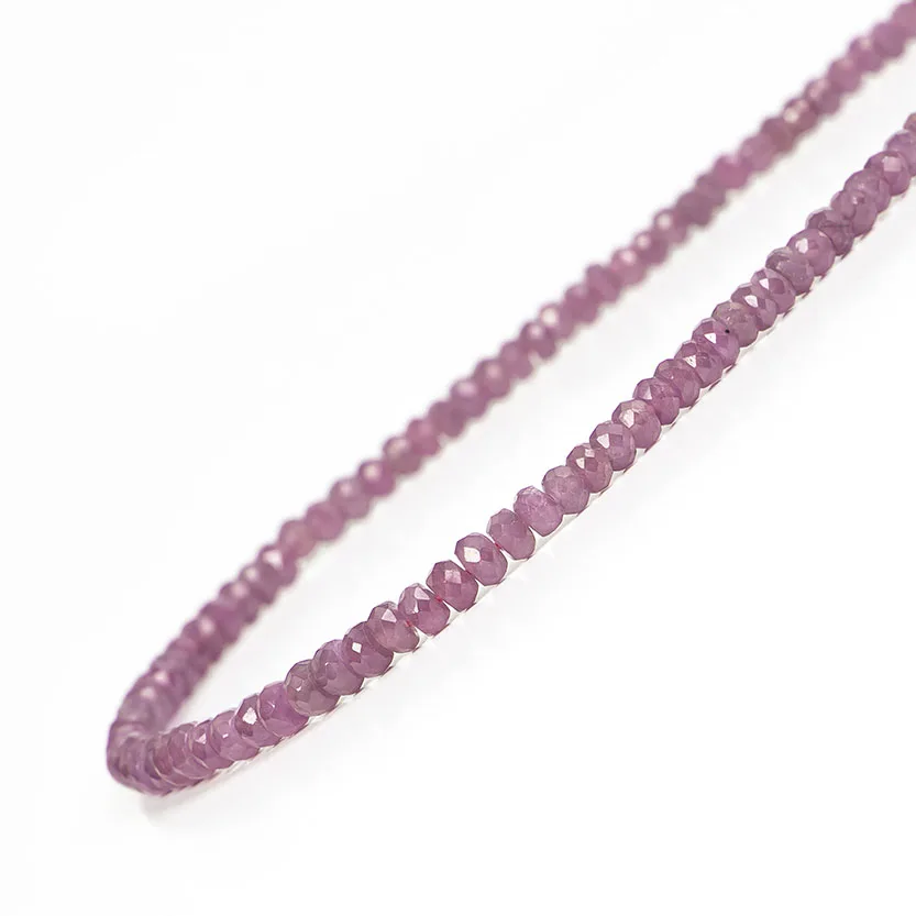  Граненые бусины с рубинами круглой формы для изготовления ювелирных изделий граненые из Рубинового Камня