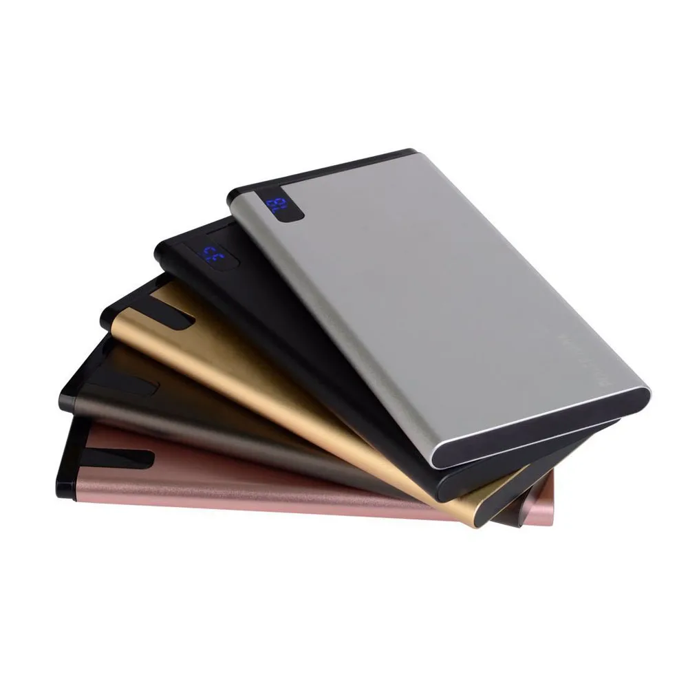 
Slim 8000mAh polymer Power bank aluminum shell fast charging bank hiper battery LCD display Power Bank for mobile phone 