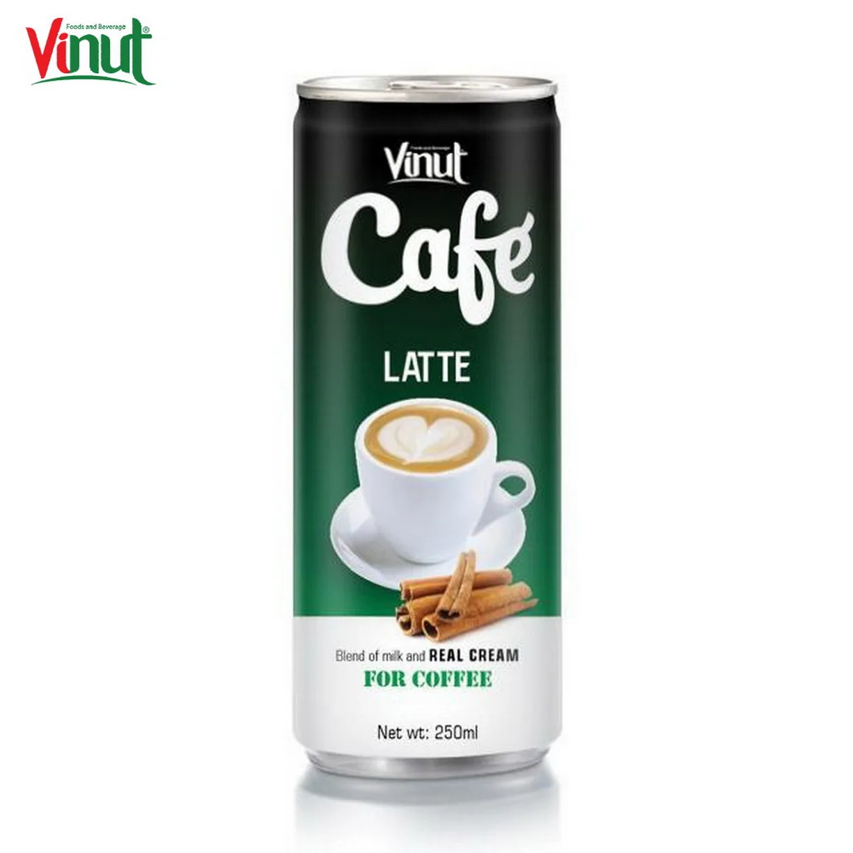 250 мл VINUT банка (луженая) OEM напиток бесплатный образец латте кофе распределение NFC Здоровые напитки