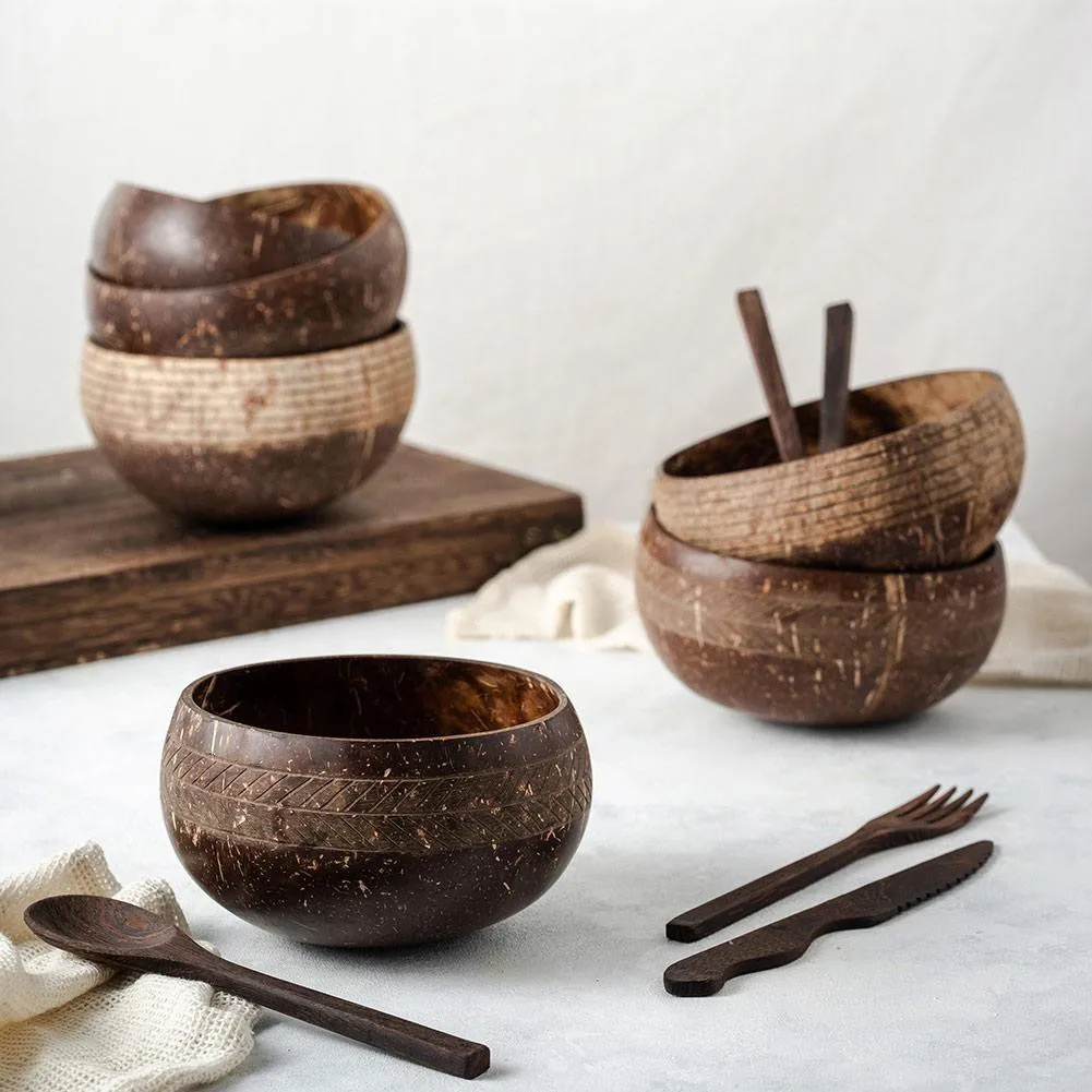 High Quality Natural Sculptural Coconut of Bowl/ Coconut Dining Bowl/ Coconut products decor made in Vietnam