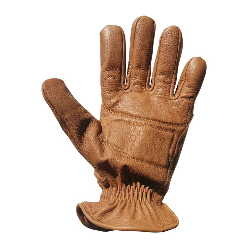 Мужские защитные кожаные перчатки из оленьей кожи с хлопковой подкладкой для вождения