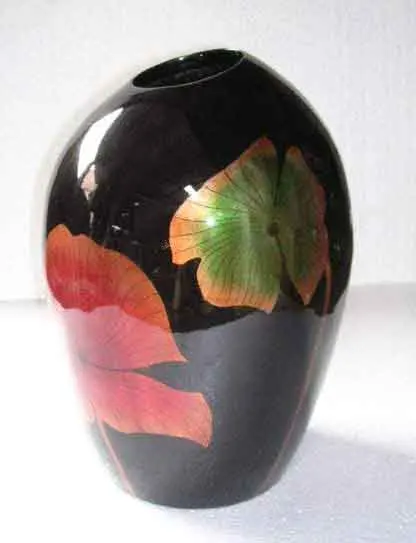 Лаковая ваза с дизайном лотоса вьетнамское ремесло для домашнего декора посуда домашняя