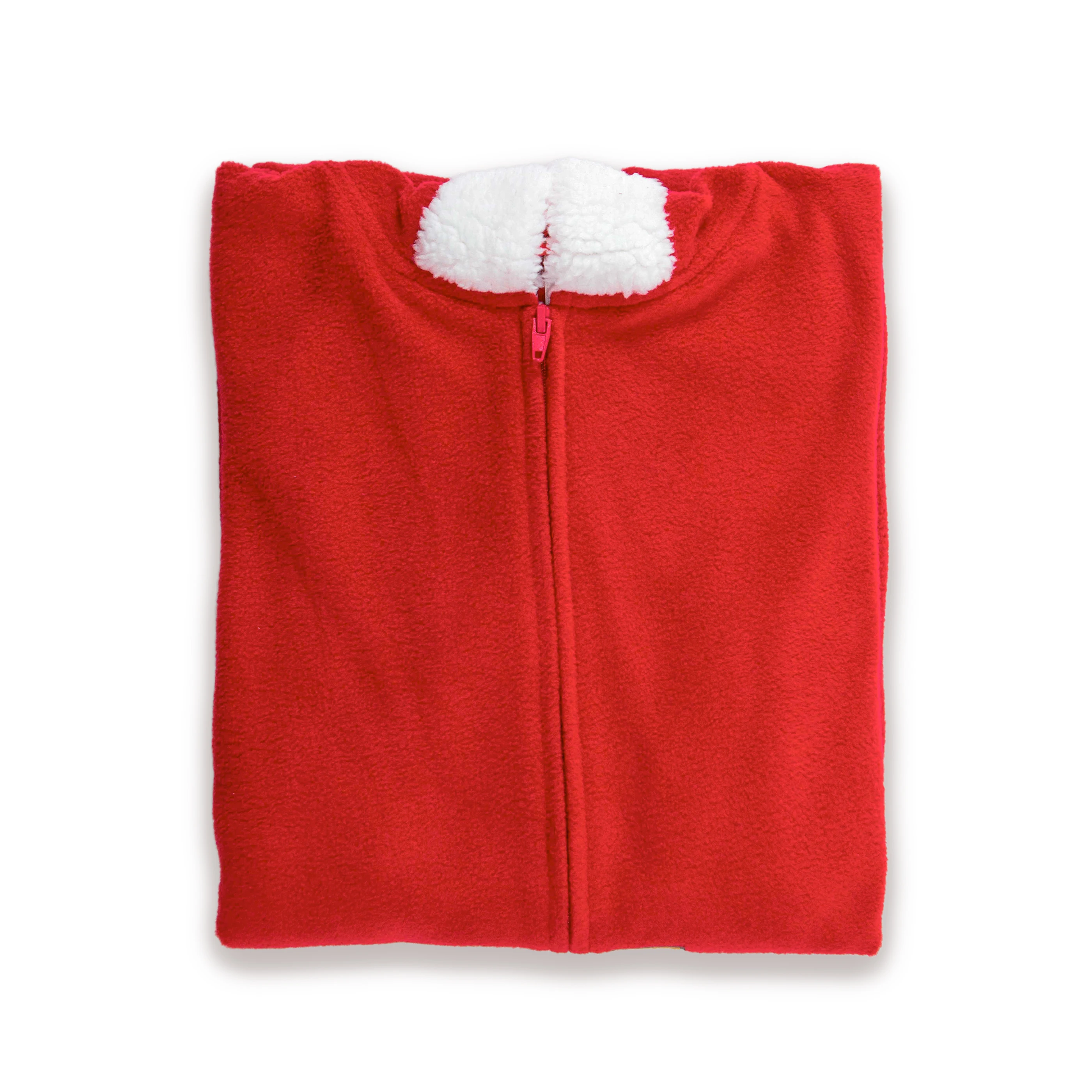 2020 Santa Xmas Red baby boys sleepwear one Piece long sleeve hoodies fleece romper onesie flame resistant pajamas