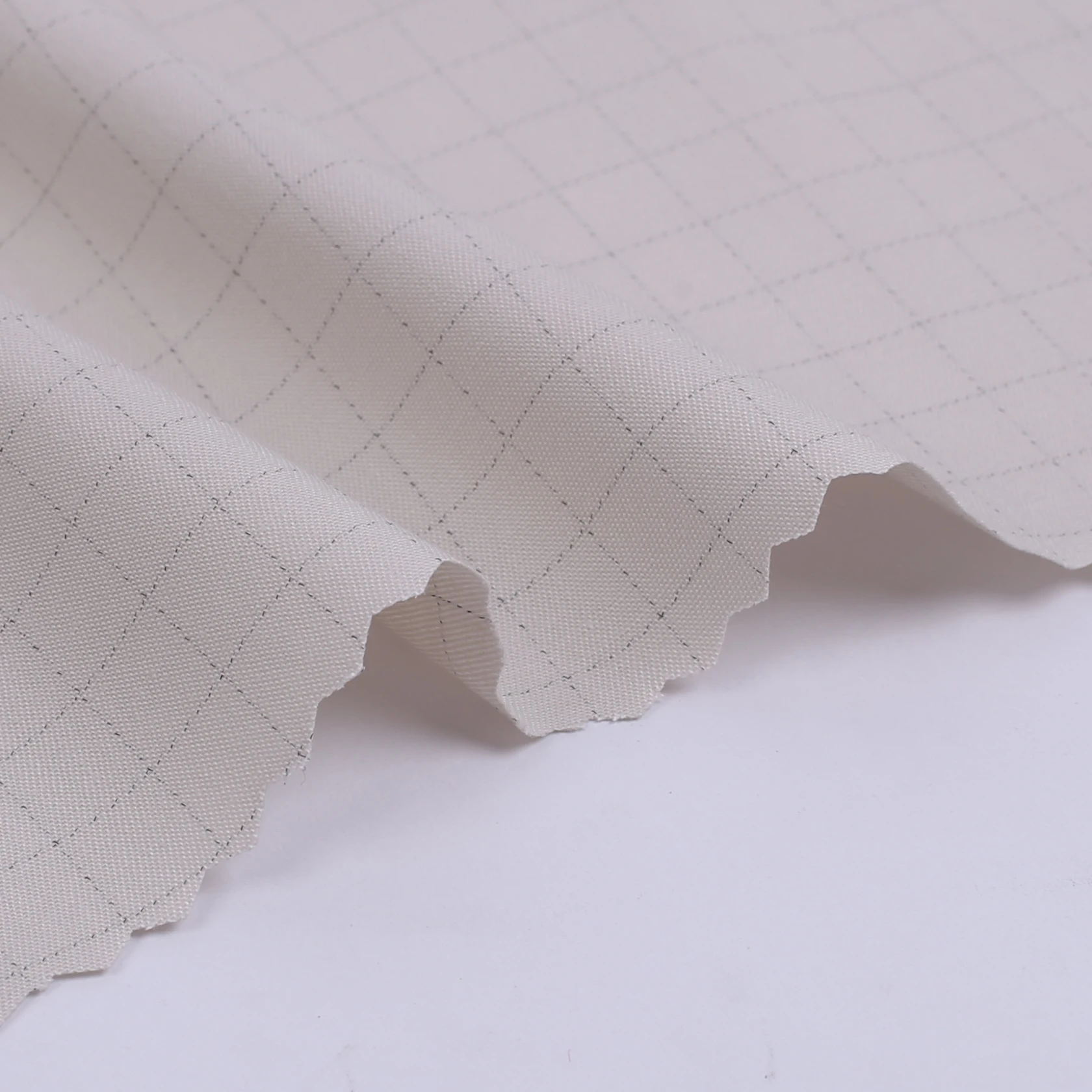 Wholesale twill antistatic cotton fabric antistatic finish cotton fabric 1cm grid