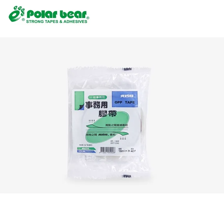 43mic 24mm 40Y cyrstal clear OPP opp in adhesive tapecolor packing taperainbow