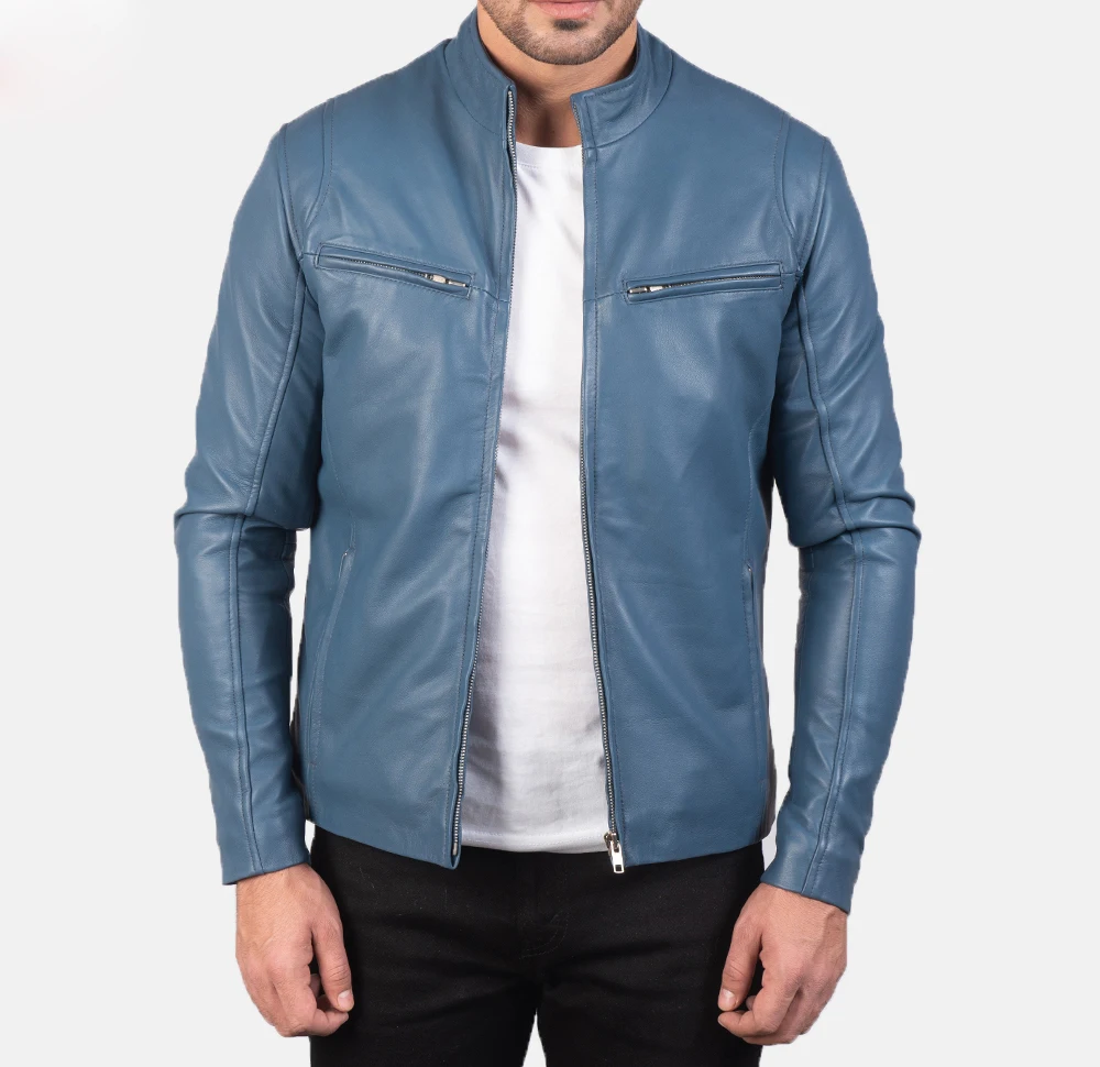 
Wholesale Fashion Men High Quality Genuine Sheep Skin Leather Jacket 